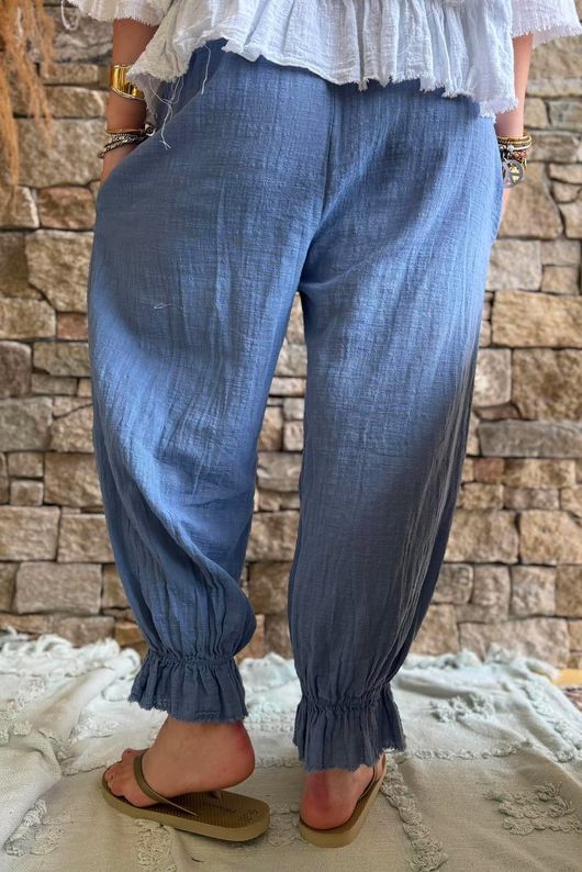 Sundaze Cheesecloth Bloomer Pant Denim